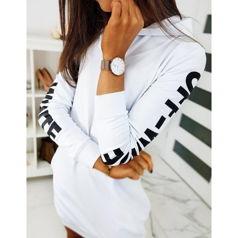 Dámske biele šaty OVER LONG EY1156