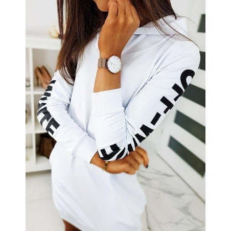 Dámske biele šaty OVER LONG EY1156