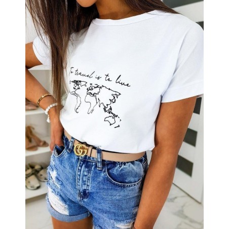 Biele dámske tričko TRAVEL RY1279