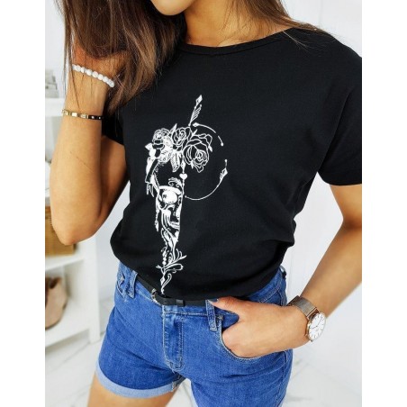 Tričko pre dámy ROSE RY1281 - čierne