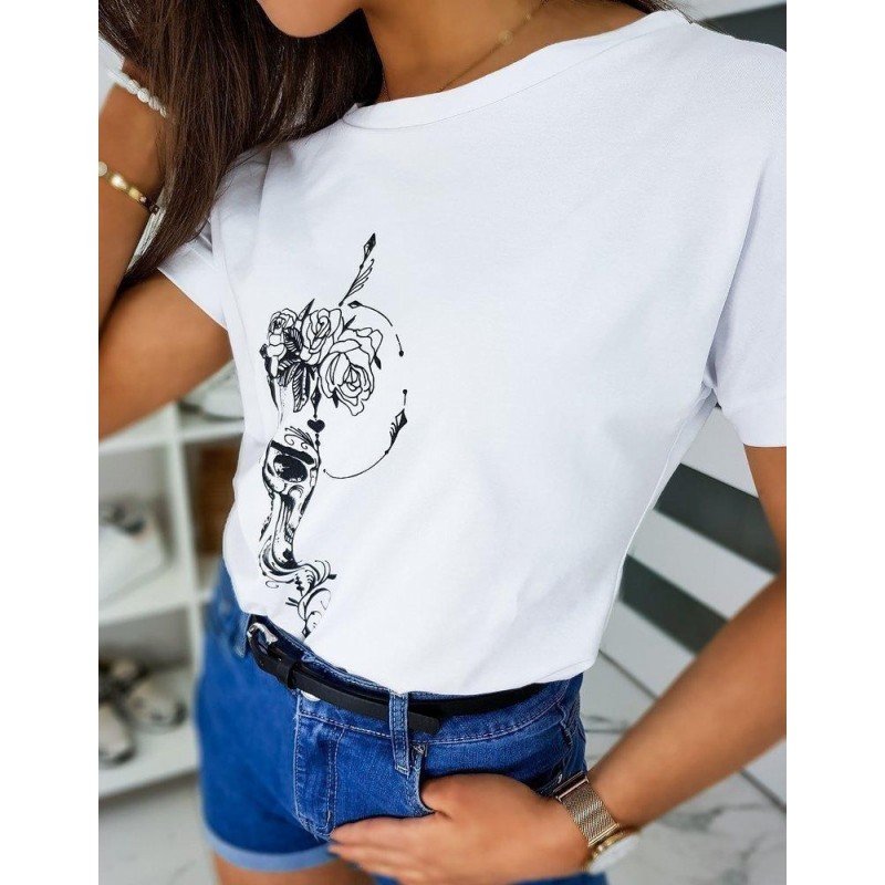 Tričko pre dámy ROSE RY1282 - biele