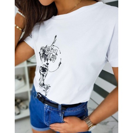 Tričko pre dámy ROSE RY1282 - biele