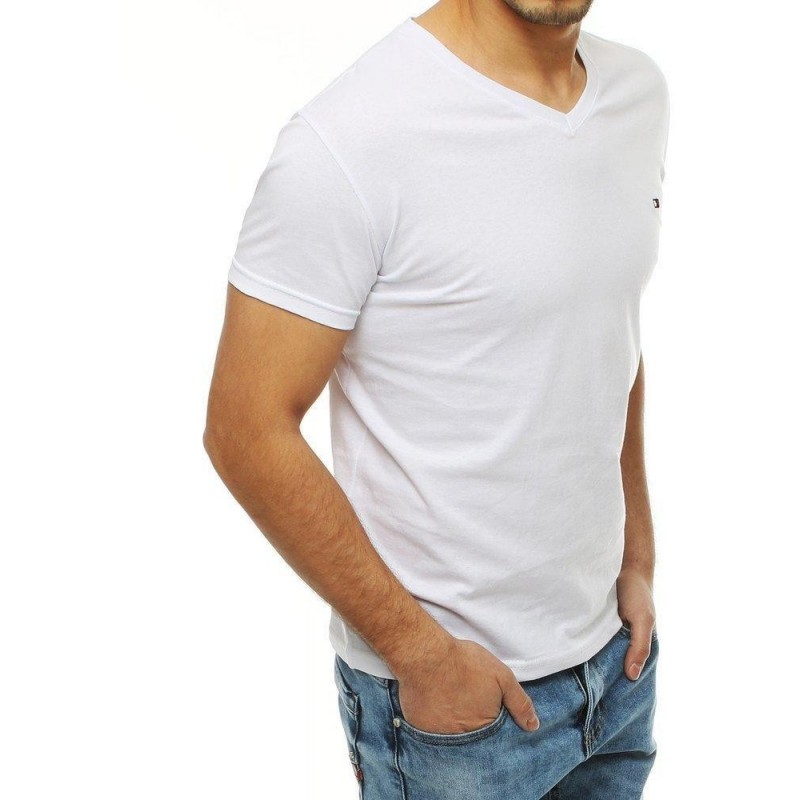 Bavlnené pánske tričko bez potlače RX4120 - biele