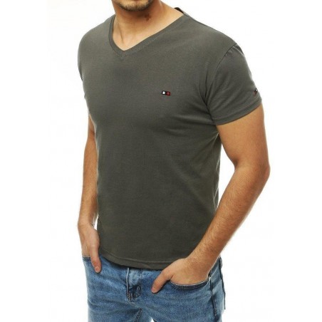 Bavlnené pánske tričko bez potlače RX4125 - grafitové