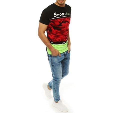 Pánske tričko s potlačou RX4148 - červené