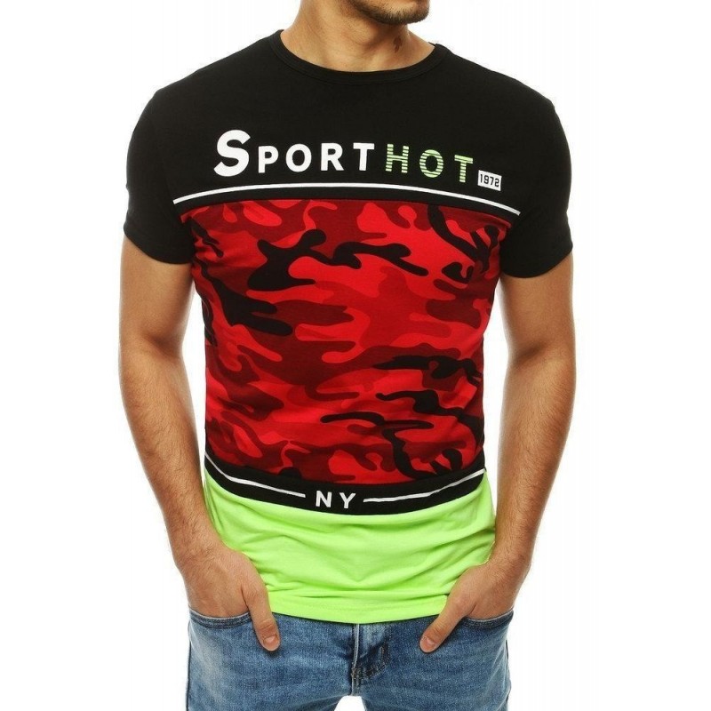 Pánske tričko s potlačou RX4148 - červené