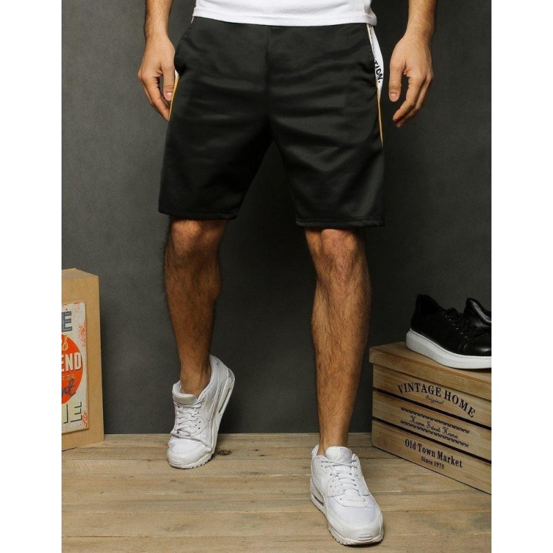 Čierne pánske teplákové kraťasy SX1176