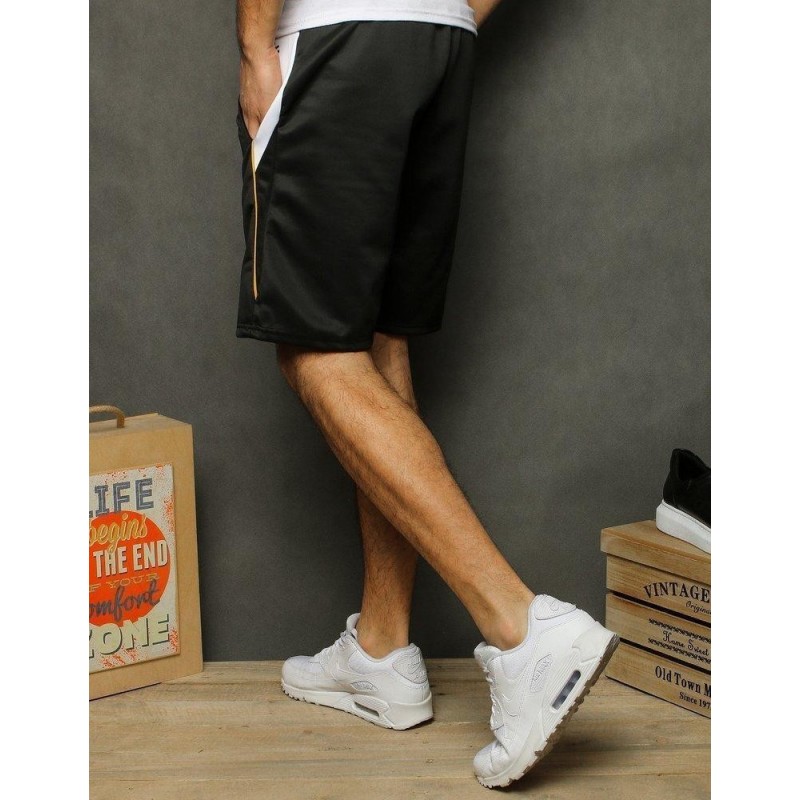 Čierne pánske teplákové kraťasy SX1176