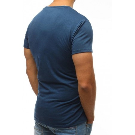 Jednofarebné pánske tričko RX2574 - tmavomodré