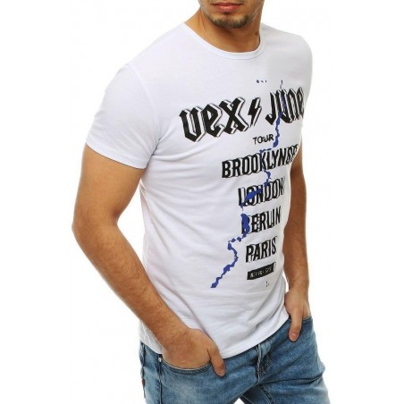 Biele tričko s potlačou pre pánov RX4001