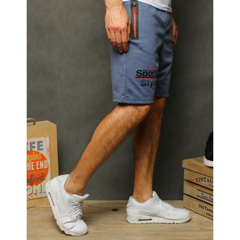 Teplákové pánske kraťasy SX1162 - tmavomodré