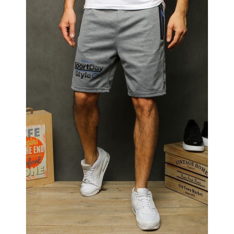 Teplákové pánske kraťasy SX1163 - svetlosivé