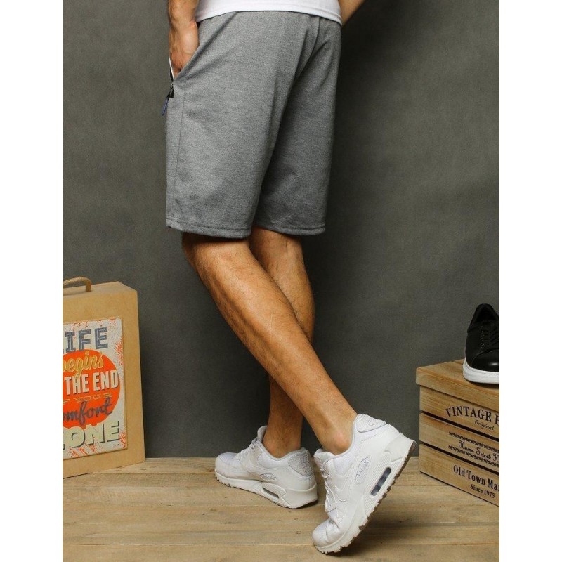 Teplákové pánske kraťasy SX1163 - svetlosivé