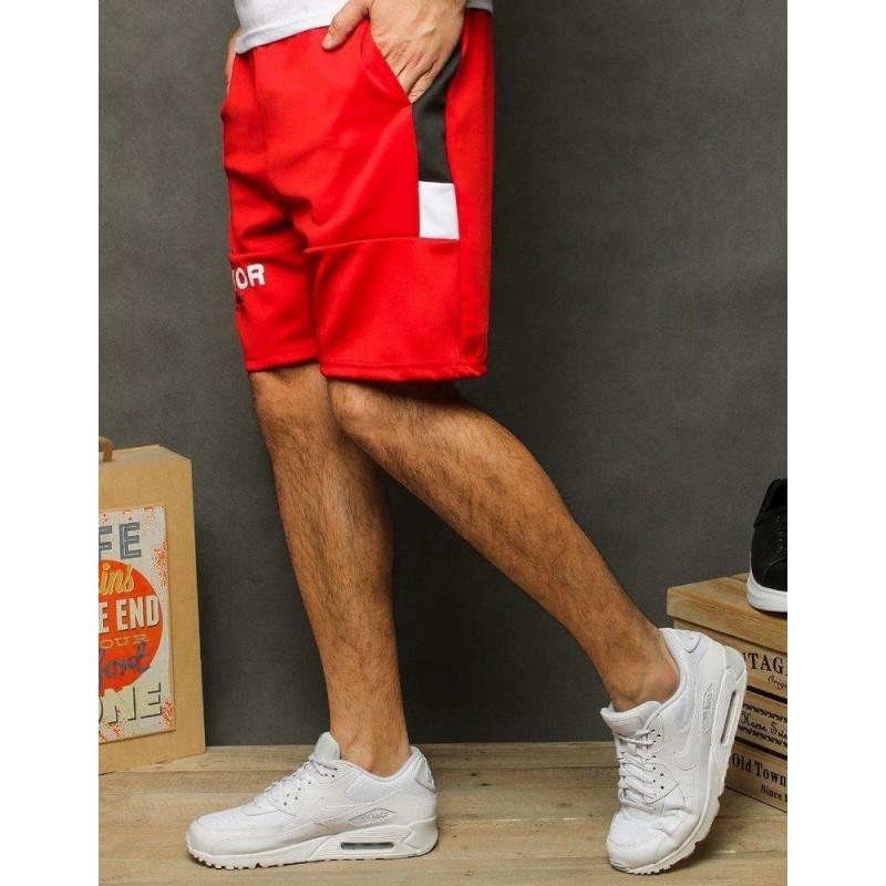 Pánske teplákové červené kraťasy SX1165