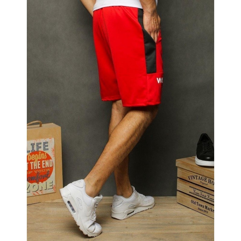Pánske teplákové červené kraťasy SX1165