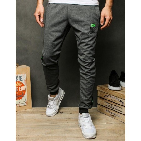 Tmavosivé tepláky pre pánov UX2460