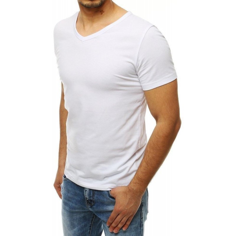 Biele pánske tričko bez potlače RX4113