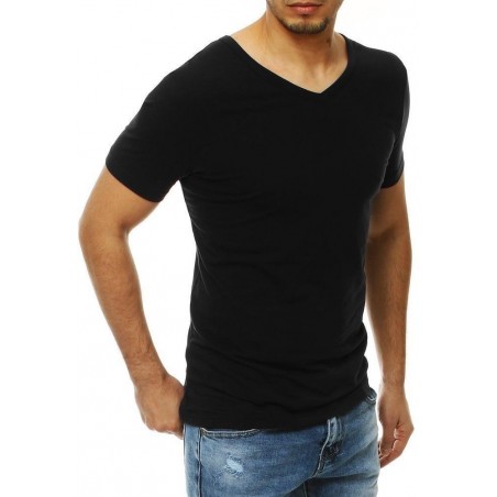 Čierne pánske tričko bez potlače RX4114