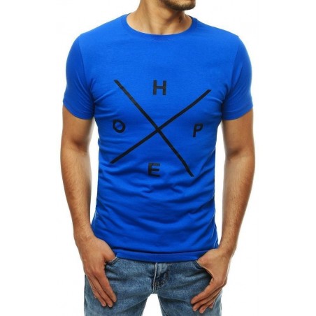 Modré pánske tričko s potlačou RX4146