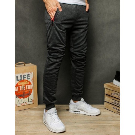 Tepláky pre mužov UX2542 - grafitové