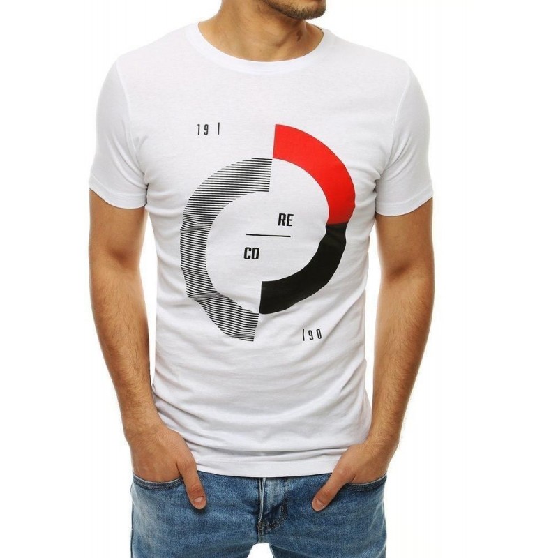 Pánske tričko s potlačou RX4179 - biele