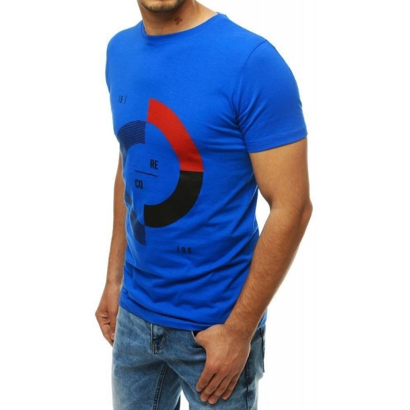 Pánske tričko s potlačou RX4180 - modré