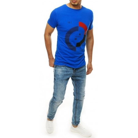 Pánske tričko s potlačou RX4180 - modré