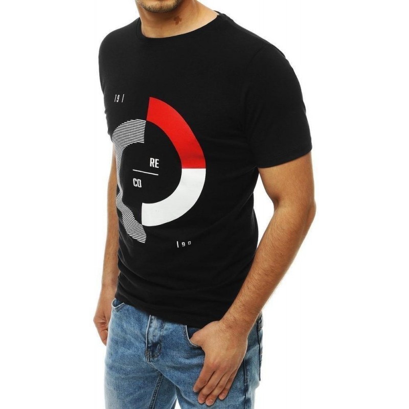 Pánske tričko s potlačou RX4181 - čierne