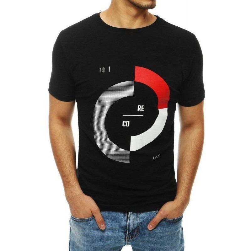 Pánske tričko s potlačou RX4181 - čierne