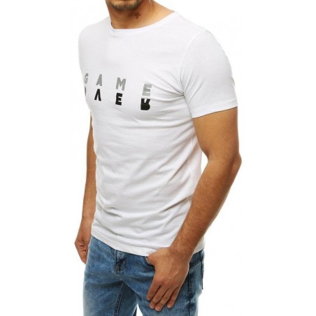 Biele pánske tričko s potlačou RX4184