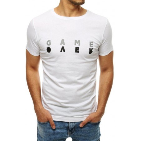 Biele pánske tričko s potlačou RX4184