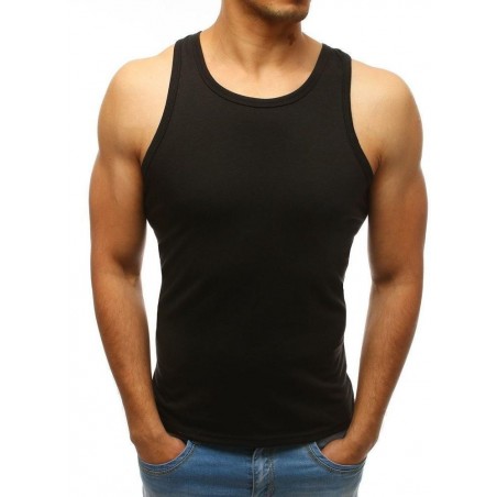 Pánske čierne tričko bez rukávov RX3495