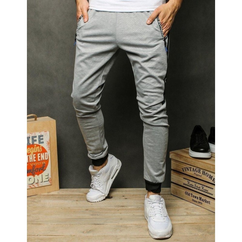 Tepláky pre pánov UX2455 - svetlosivé