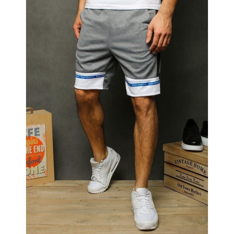 Pánske teplákové kraťasy SX1160 - svetlosivé