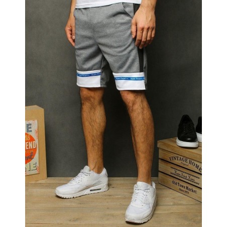 Pánske teplákové kraťasy SX1160 - svetlosivé