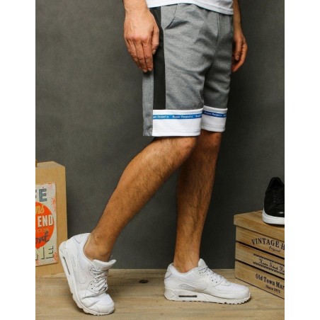 Pánske teplákové kraťasy SX1160 - svetlosivé