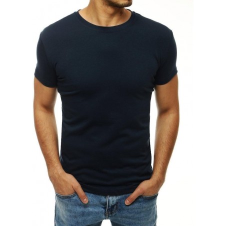 Tmavomodré tričko bez potlače pre mužov RX4186
