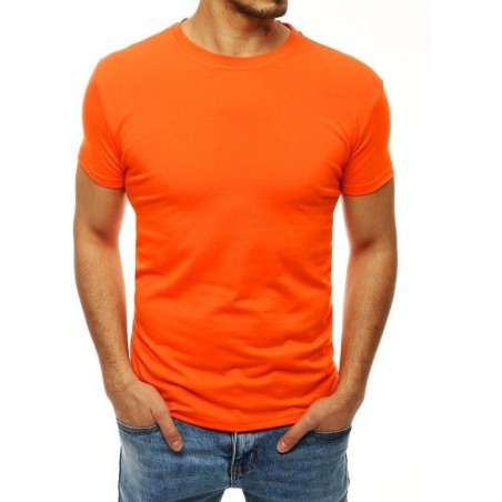 Oranžové tričko bez potlače pre mužov RX4187