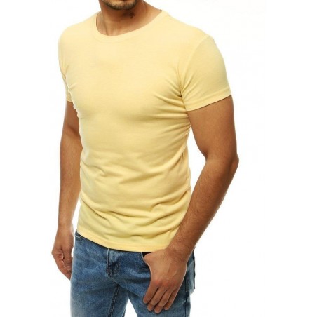 Svetložlté tričko bez potlače pre mužov RX4188