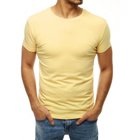 Svetložlté tričko bez potlače pre mužov RX4188