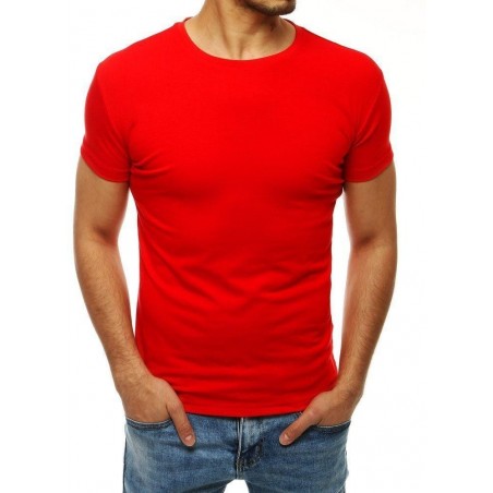 Červené tričko bez potlače pre mužov RX4189