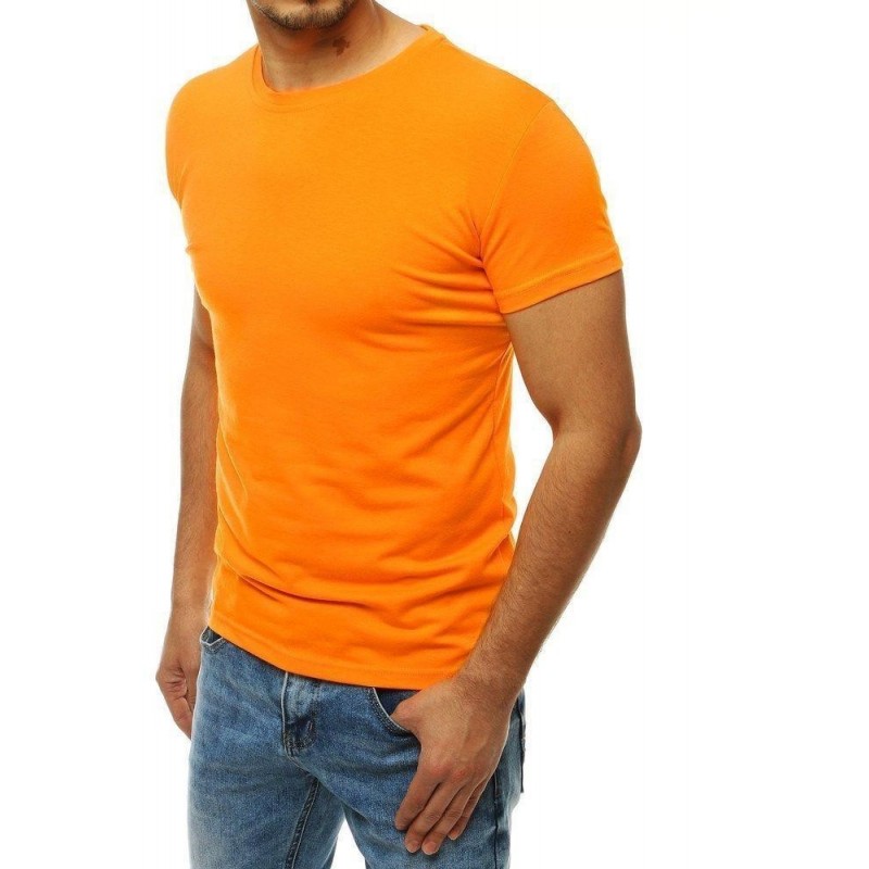 Svetlooranžové tričko bez potlače pre mužov RX4190