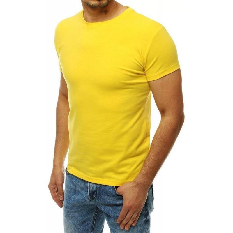 Žlté tričko bez potlače pre mužov RX4194