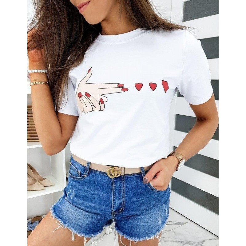 Tričko s potlačou pre dámy MISTIC RY1377 - biele