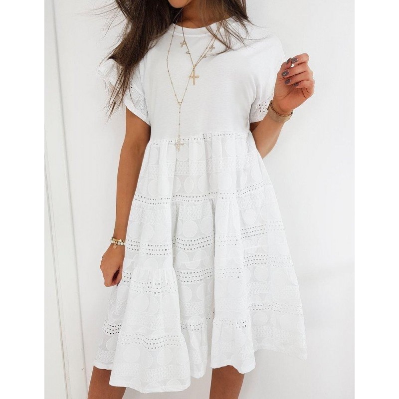 Biele dámske šaty LETICCO EY1201