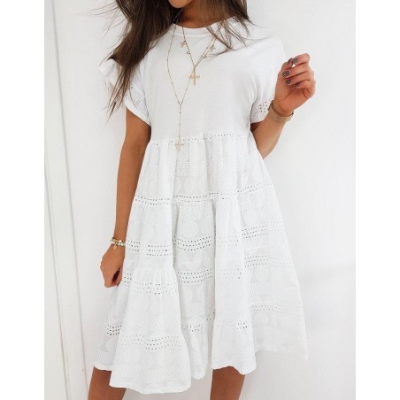 Biele dámske šaty LETICCO EY1201