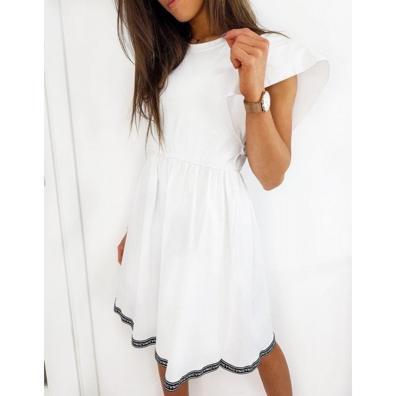 Dámske šaty BUTTERFLY EY1202 - biele
