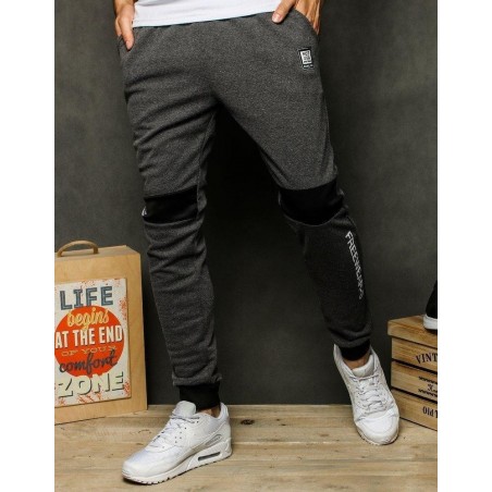 Pánske tmavosivé tepláky UX2463