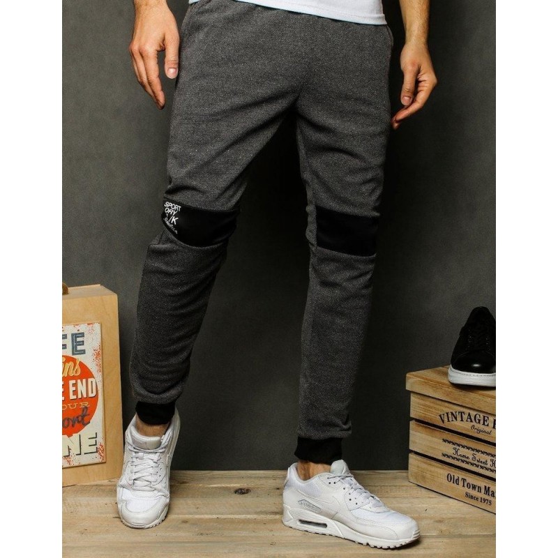 Pánske tmavosivé tepláky UX2463