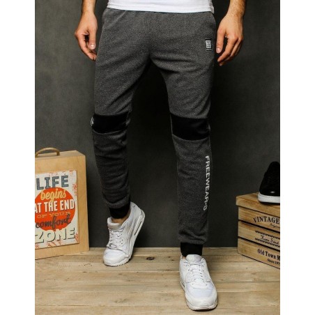 Pánske tmavosivé tepláky UX2463